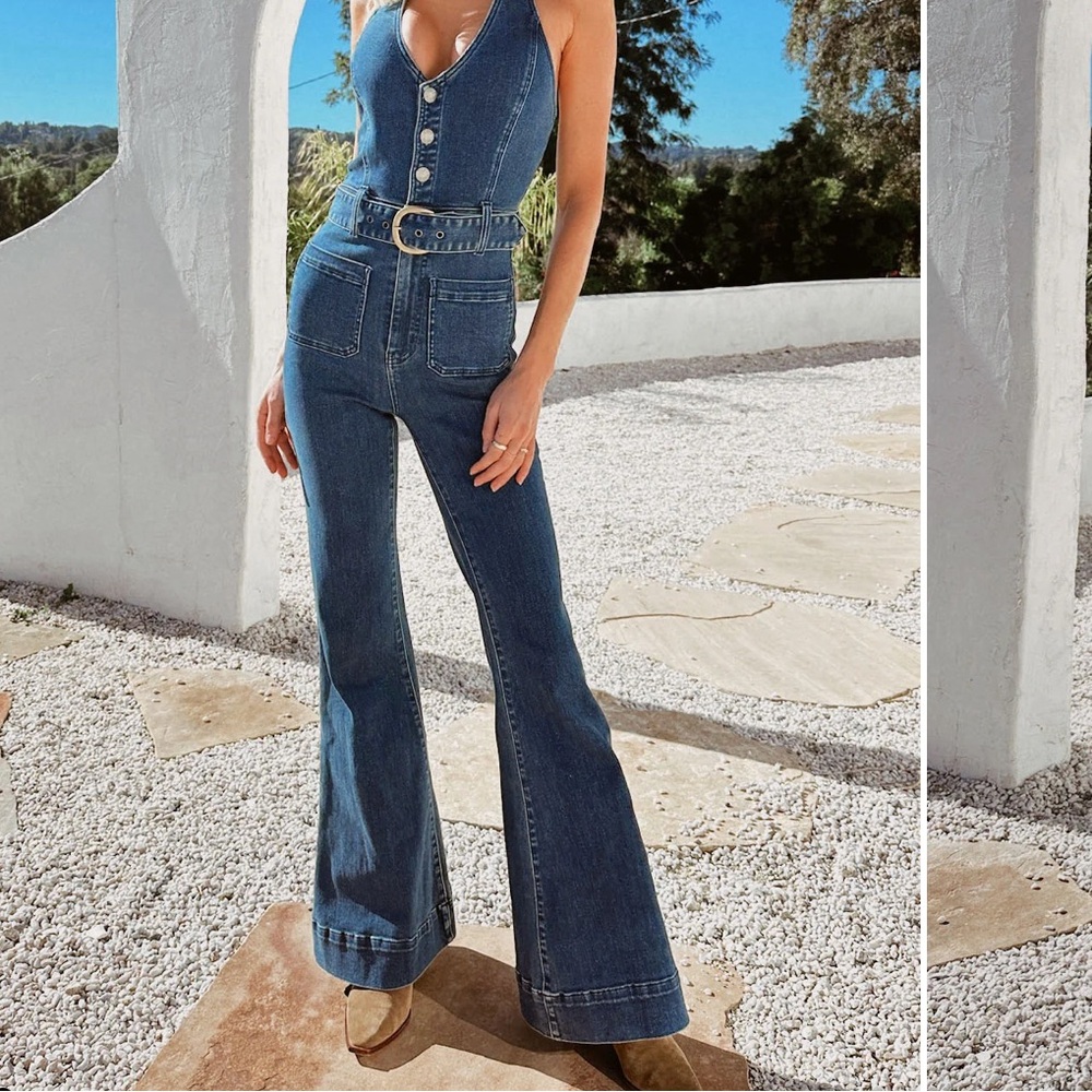 Worn once. SHOW ME YOUR MUMU. Fort Worth Jumpsuit. Size: LG